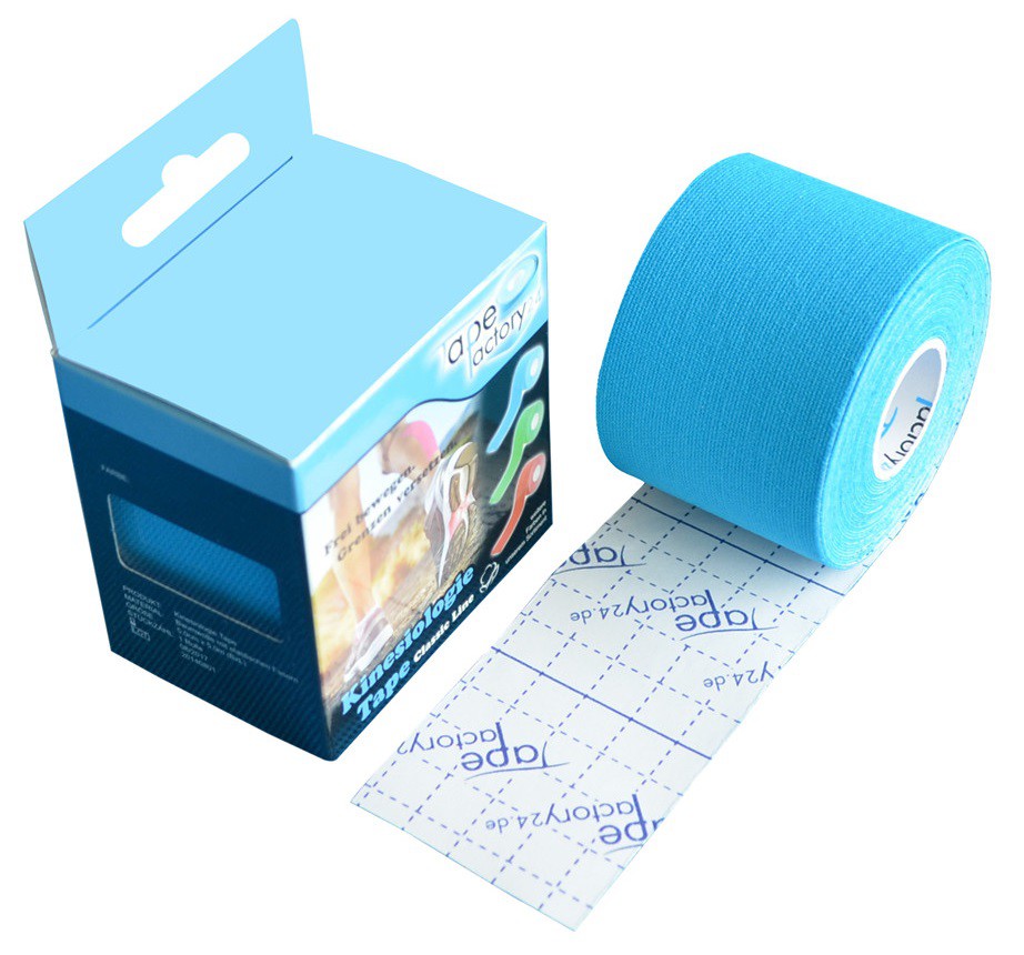 [KT-CL-BL] blaues Profi Kinesiologie Tape - Classic Line - 5cm breit