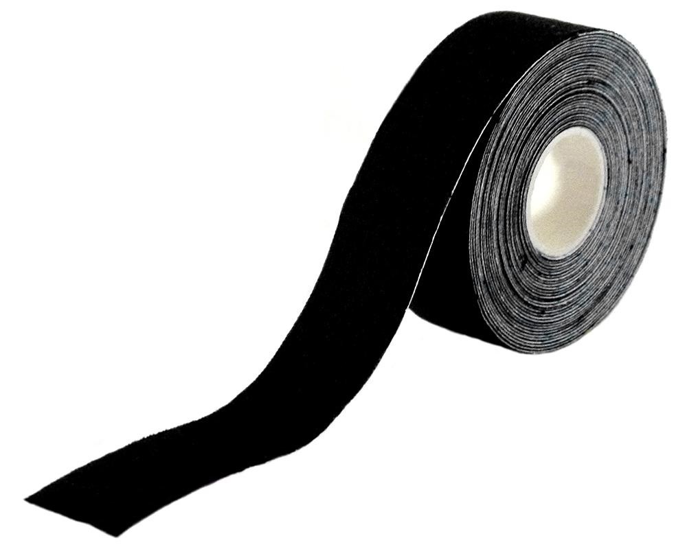 [KT-CL-SW25] schwarzes Kinesiologie Tape - Classic Line 500  x2,5cm